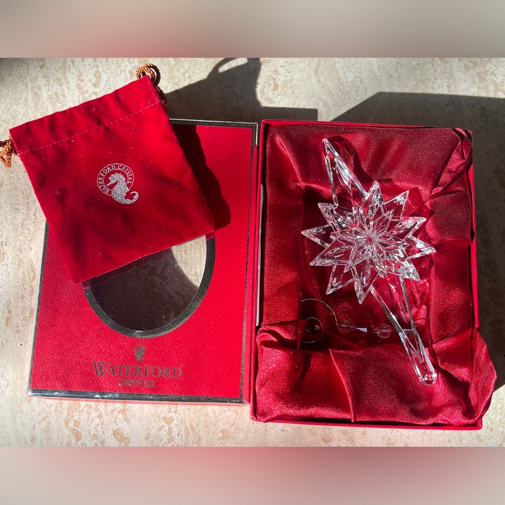 Waterford Crystal Star Ornament with Pouch & Box